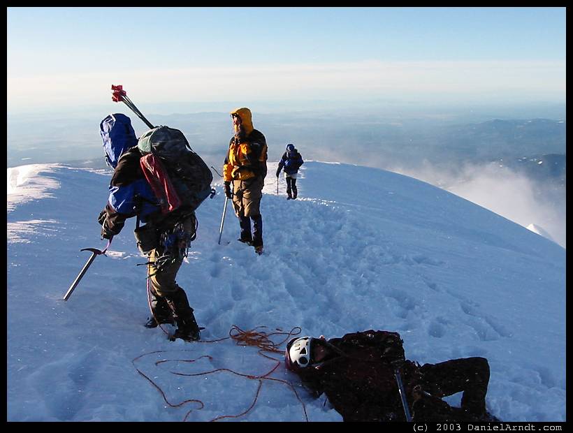 Mount Hood climb: on the summit
